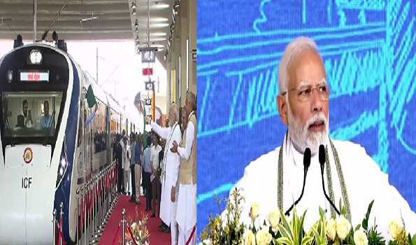PM flags off new Gandhinagar- Mumbai Vande Bharat Express