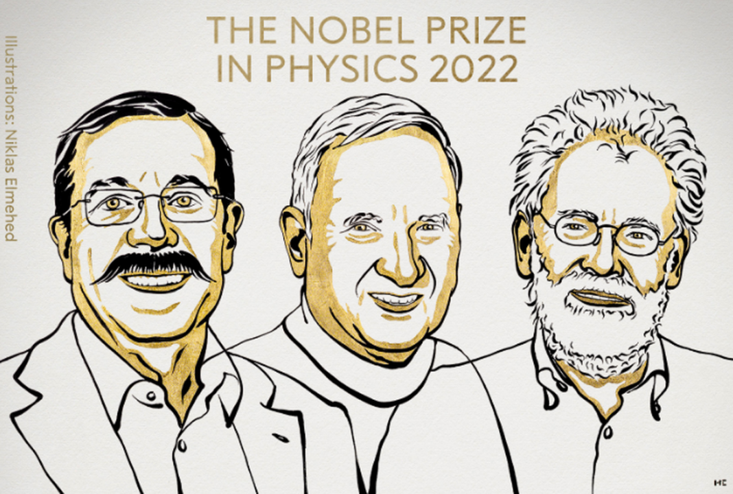 Alain, John and Anton honoured for research on quantum information science