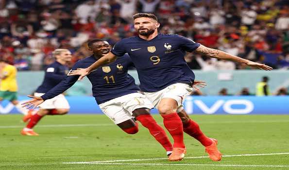 Giroud becomes France’s joint-leading scorer in 4-1 victory over Australia