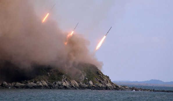 NKorea fires about 130 artillery shells toward Japan, Yellow Seas