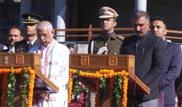 Sukhvinder Singh Sukhu takes oath as 15th CM of HP