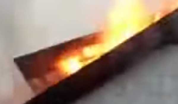 CRPF camp building damaged in fire in Srinagar