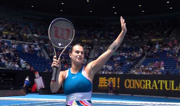 Sabalenka back on song, defeats Rogers at Australian Open