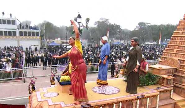 India showcases military prowess and Nari Shakti on 74th Republic day.