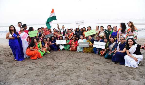 Milind Soman flags off ‘Invincible Women Saree Run’