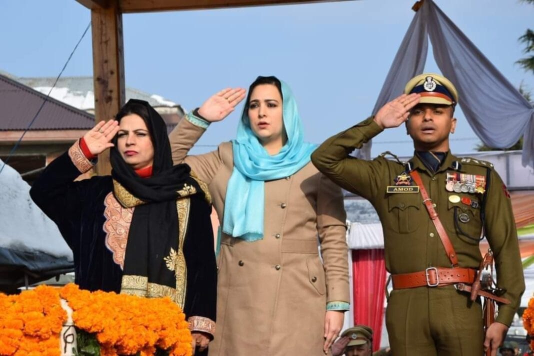 74th Republic Day Celebration: Safeena Beigh Unfurls Tri-Color at B’la; Took Salute on March Past