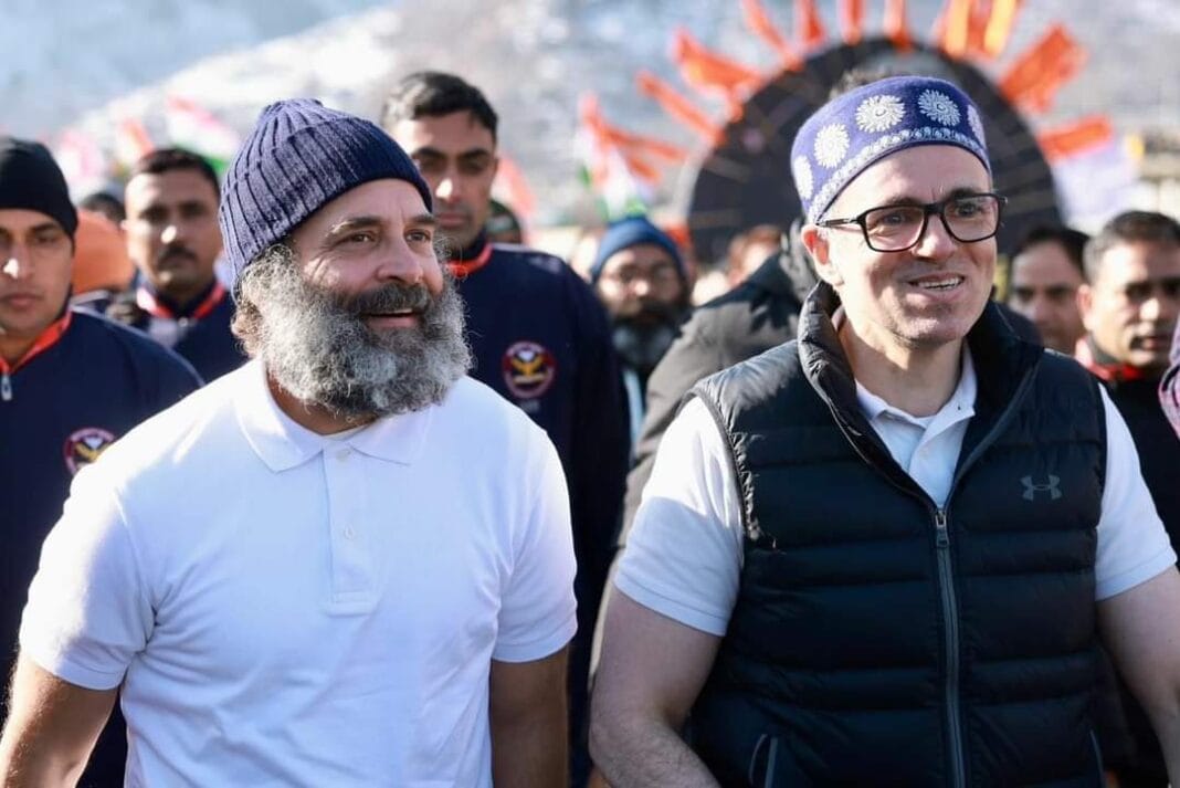 Omar Abdullah joins Rahul Gandhi led Bharat Jodo Yatra in Banihal