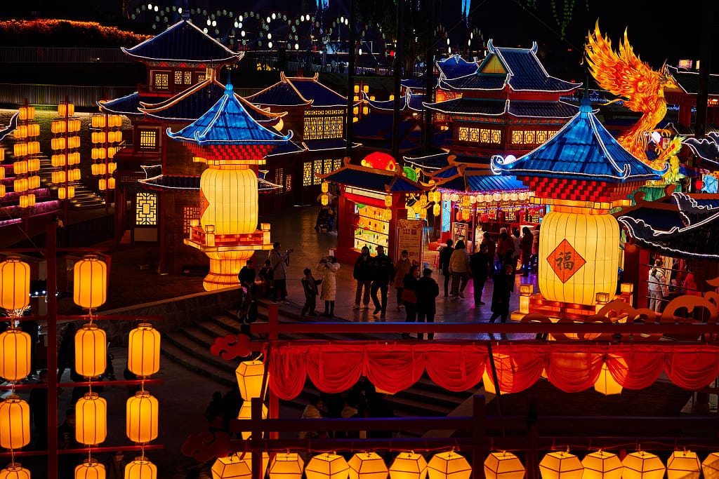 Cities light up in China before New Year celebrations
