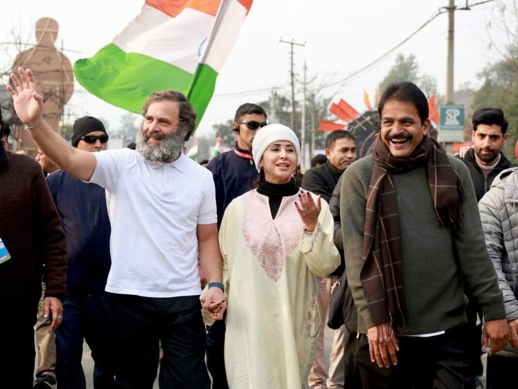 Actor-politician Urmila Matondkar joins Rahul Gandhi’s Bharat Jodo Yatra in Jammu