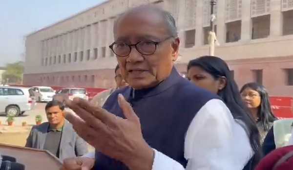Oppn won’t step back till govt allows discussion on Adani issue in Parl: Digvijaya