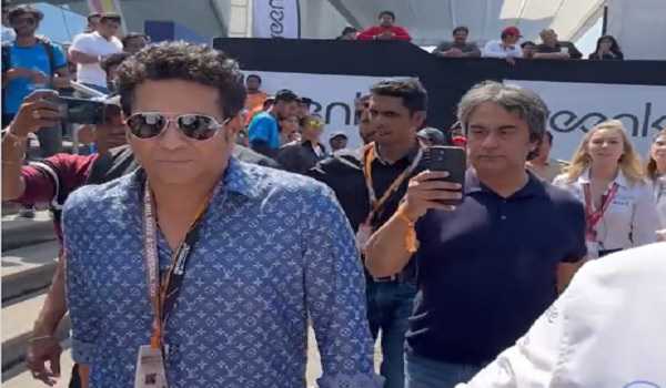Cricket Legend Sachin witnesses India’s first ABB FIA Formula E world championship in Hyd