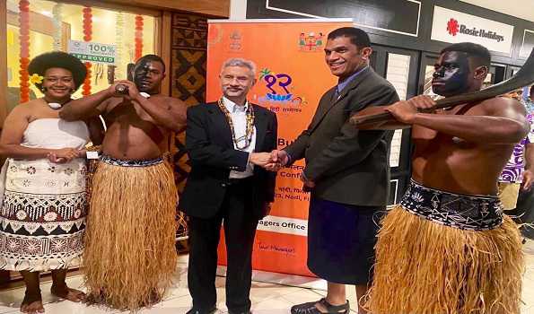 EAM Jaishankar arrives in Fiji for 12th World Hindi Conference