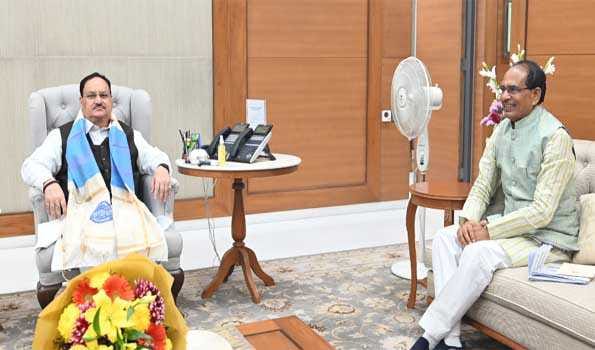 MP CM Shivraj Chouhan meets JP Nadda