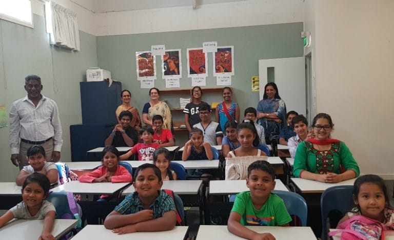 Hindi schools running in New Zealand, students studying Geeta