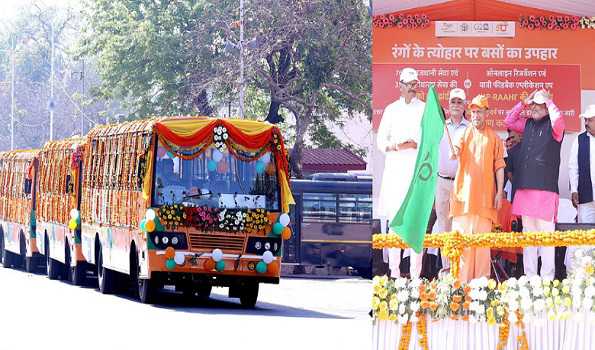 Yogi Flags Off Rajdhani Express Bus Service Ahead Of Holi - Goa Chronicle