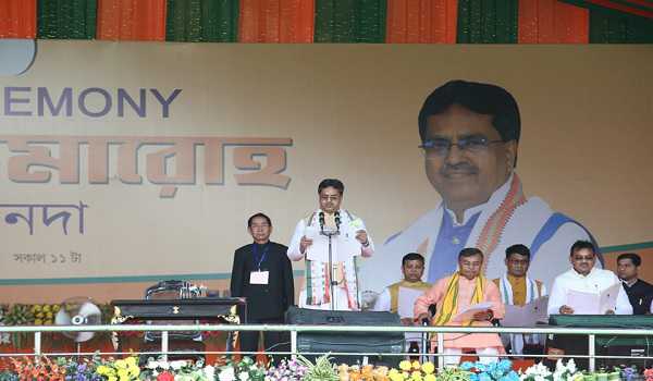 Manik Saha sworn in as Tripura CM