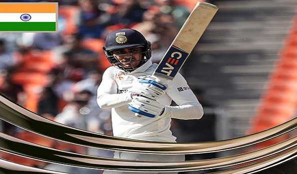 Shubman cracks half-century as India reach 129/1 at lunch