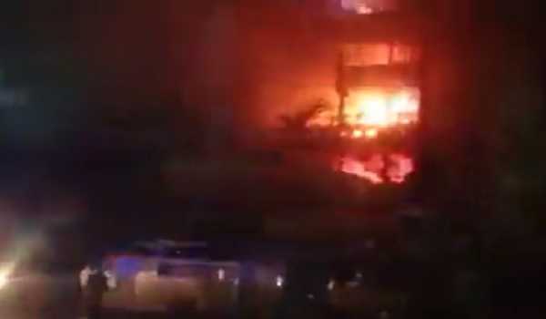 Massive fire breaks out at hosiery market in Kanpur