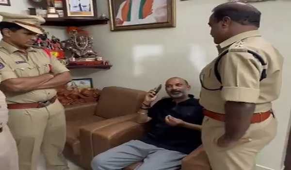Telangana BJP president Bandi Sanjay arrested in Karimnagar