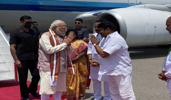 KCR stays away again from receiving PM at Begumpet Airport in Hyderabad