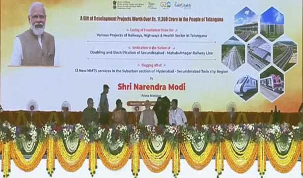 PM lays foundation stone & dedicates to nation various projects worth over Rs 11,300 cr