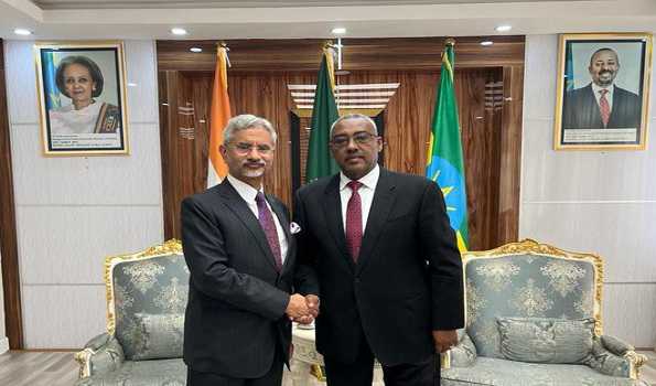EAM meets Ethiopian counterpart in Addis Ababa