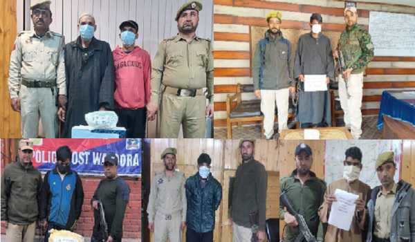 Police arrests six drug peddlers in Baramulla