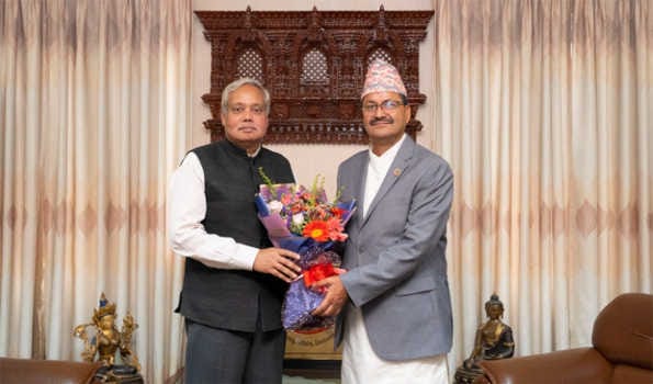 Indian Ambassador meets new Nepal Foreign Minister NP Saud