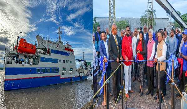 EAM joins Guyanese President in commissioning of India-designed & built MV MA Lisha ferry
