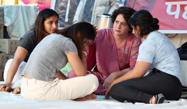 Priyanka meets protesting wrestlers, accuses govt of backing Brij Bhushan