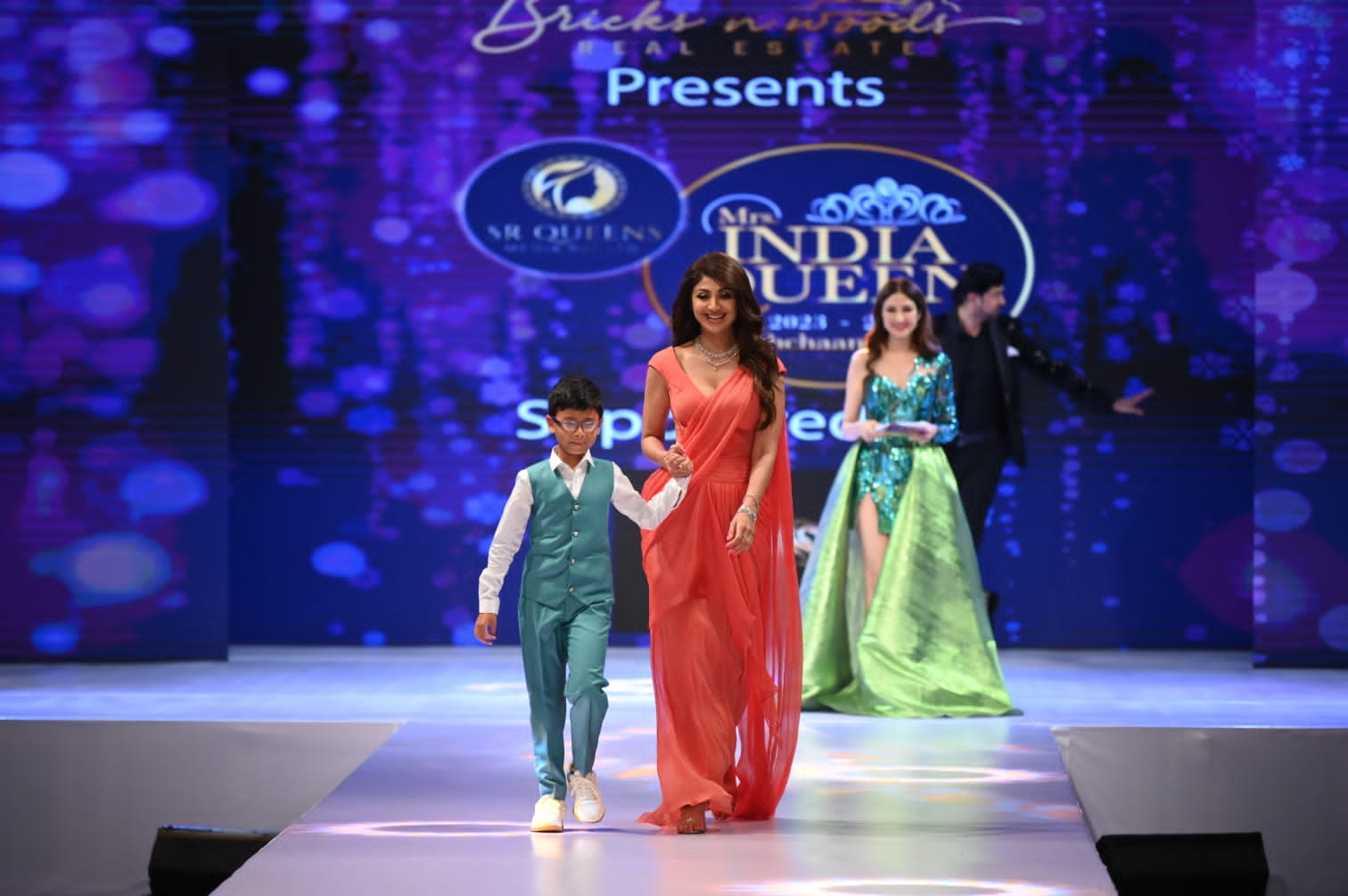 Bollywood actress Shilpa Shetty judged the grand finale of Mrs India