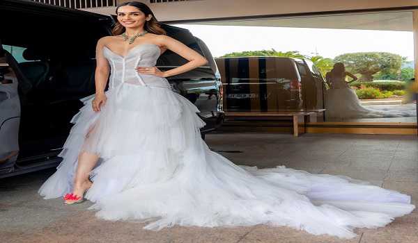 Cannes: Manushi Chhillar serves sophistication in white couture gown by Fovari