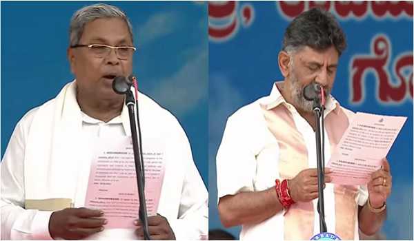Siddaramaiah, Shivakumar sworn-in as CM, Dy CM