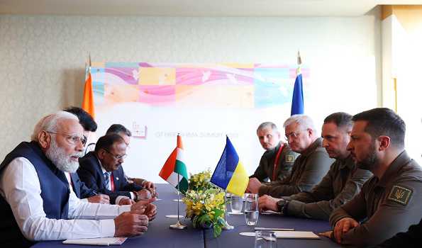 PM Modi holds bilateral with Ukrainian President on G7 sidelines