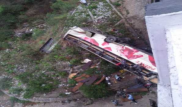 Ten killed, 40 injured as bus ferrying pilgrims falls into gorge in Jammu outskirts