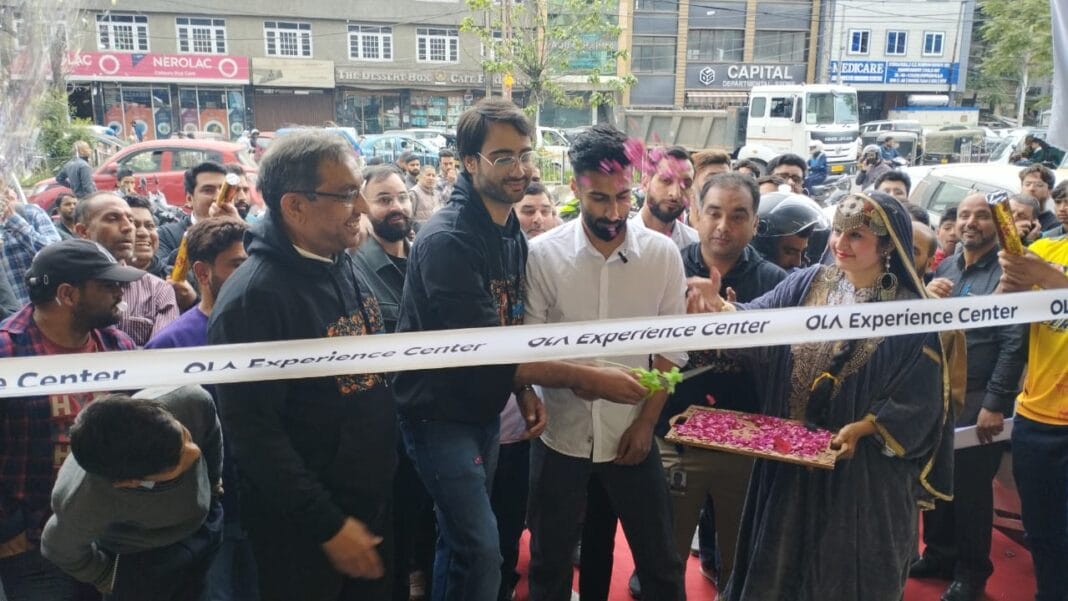 Electric vehicle company Ola opens Experience Center in Kashmir capital Srinagar