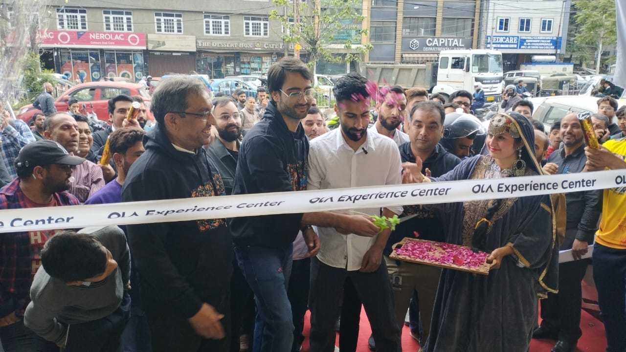 Electric vehicle company Ola opens Experience Center in Kashmir capital