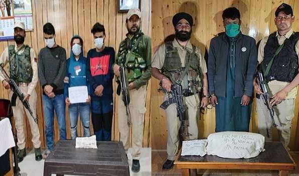 Police arrested 4 drug smugglers in Baramulla