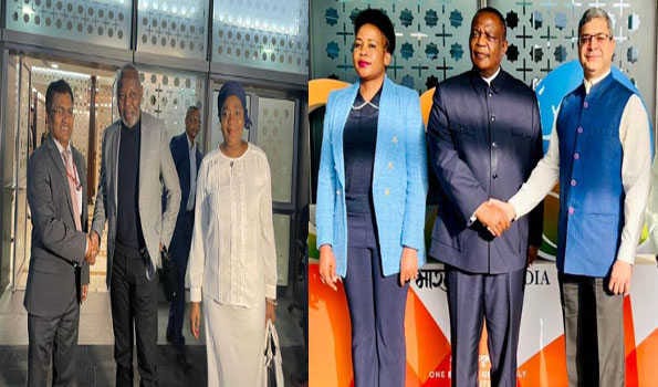 Delegates arrive for India-Africa CII-Exim Bank Conclave