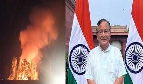 Union Minister Ranjan’s house set ablaze in Imphal