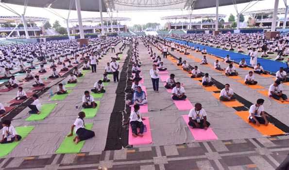 20,000 divyangjan participated in International Yoga Day in Hyderabad