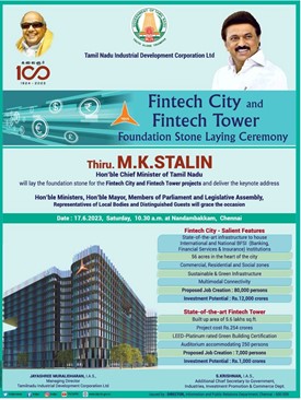 Tamil Nadu CM MK Stalin lays foundation for fintech city and tower in Chennai -