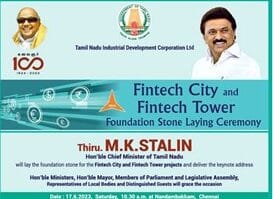 Tamil Nadu CM MK Stalin lays foundation for fintech city and tower in Chennai