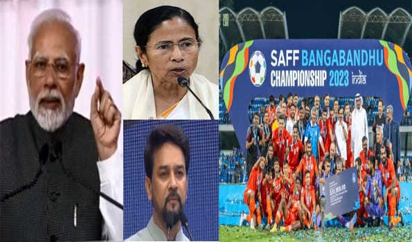 PM and Mamata congratulate Indian Football Team on winning SAFF Championship 2023