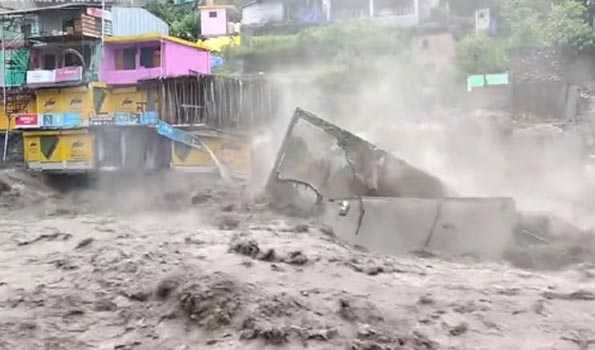 Cloudburst damages two bridges, five houses in HP’s Kullu