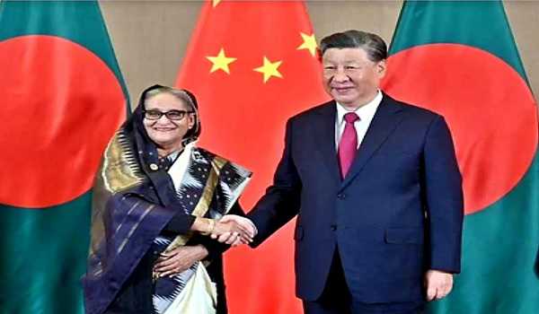 B’desh PM Sheikh Hasina holds bilateral meeting with Jinping