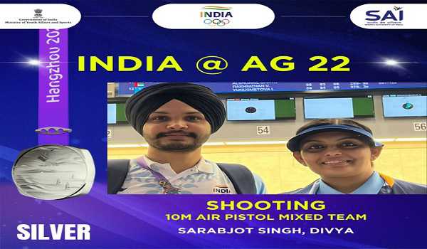 PM celebrates Silver medal in 10m Air Pistol Mixed team at Asian Games 2022