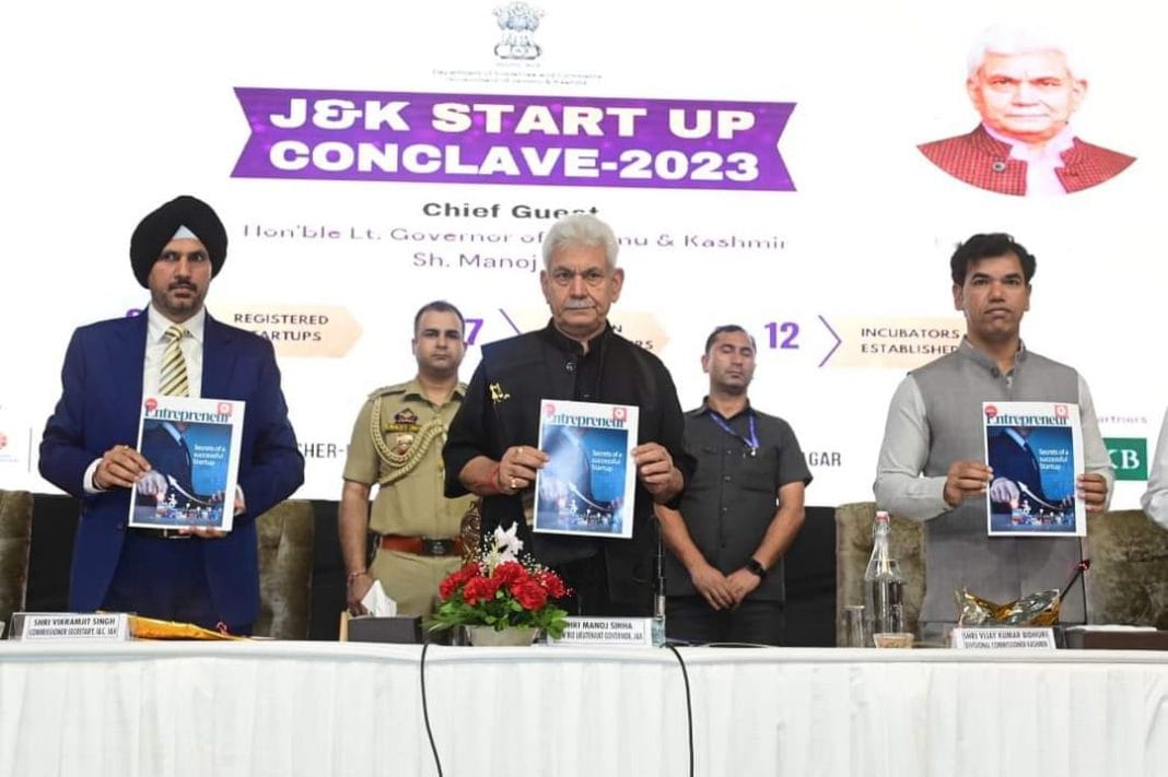 LG Manoj sinha Addressed valedictory session of J&K Start-Up Conclave in Srinagar.