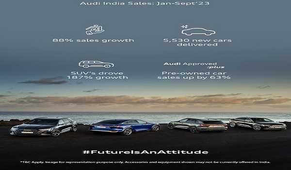 Audi India registers robust growth of 88 pc