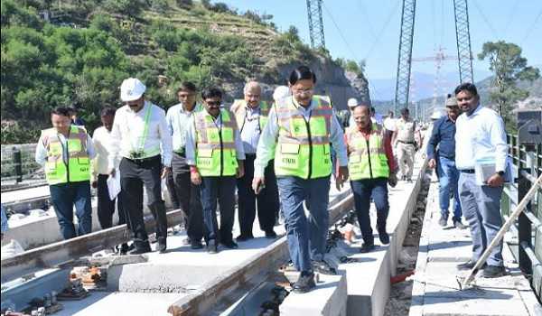 NR General Manager reviews progress of USBRL project in J&K, says inching closer in connecting Kashmir Valley to the rest of network